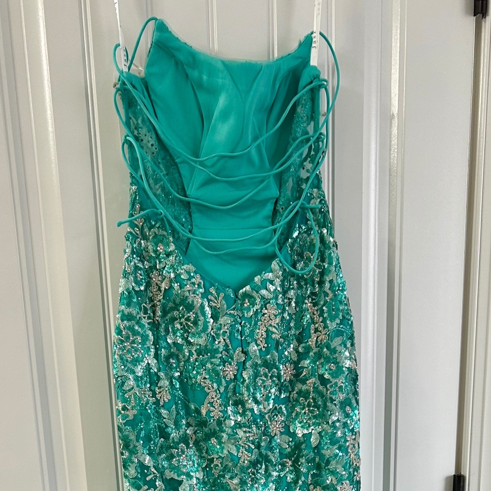NWT Jazz Courture Size 000 Prom Dress Item 7408 - Picture 9 of 11